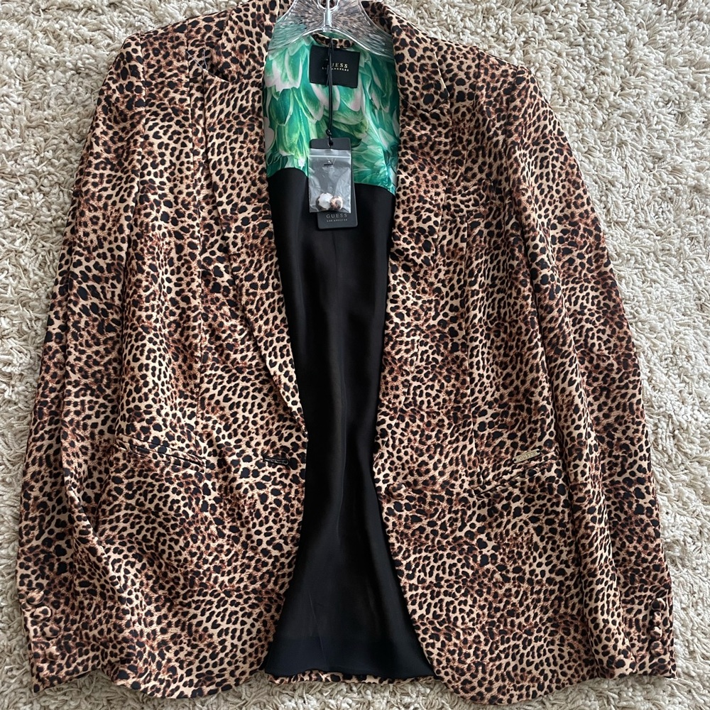 Guess Leopard Print Blazer